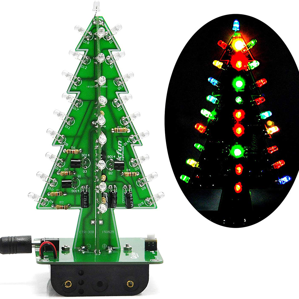 Learn Diy Electronics - DIY Christmas Tree LED Flash Kit