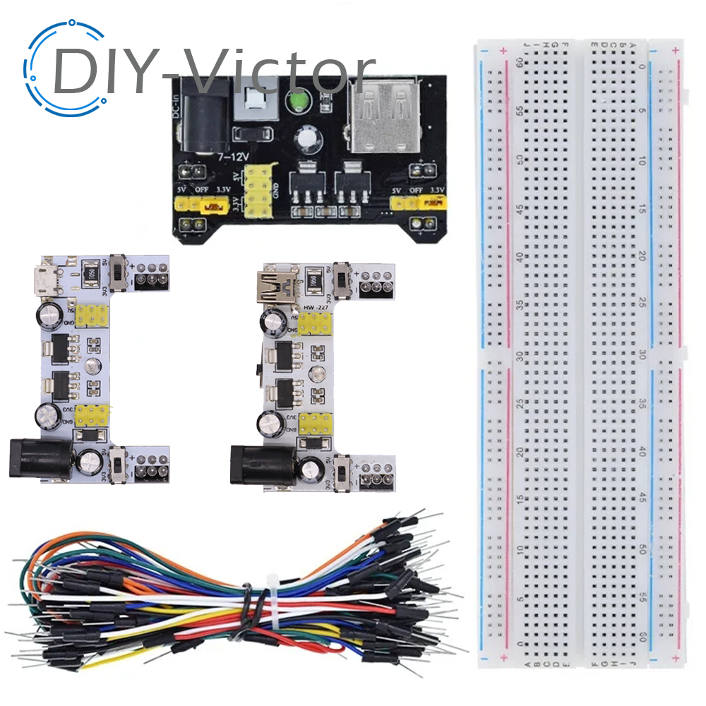 Breadboard Jumper Wire - 3.3V/5V MB102 Breadboard Power Module+MB-102 830