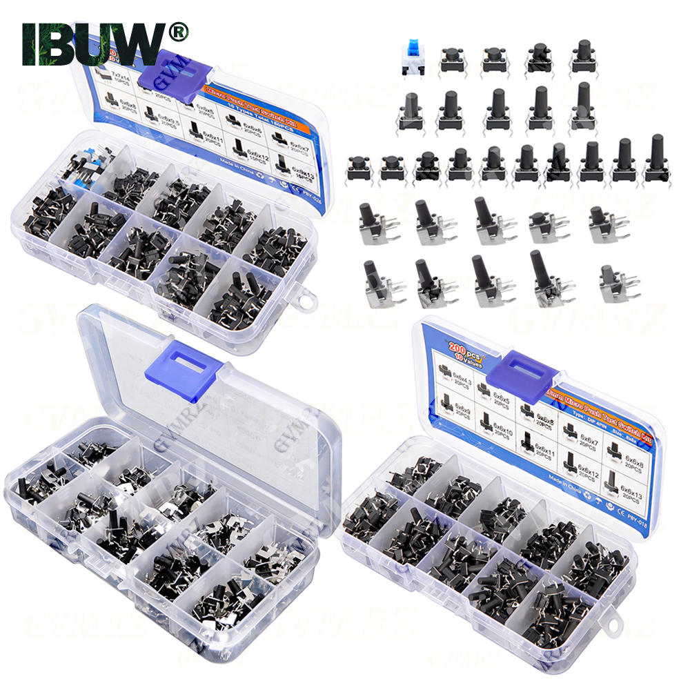 Push Button Tactile - 100/180/200PCS 6x6mm Micro Push Tact Switch