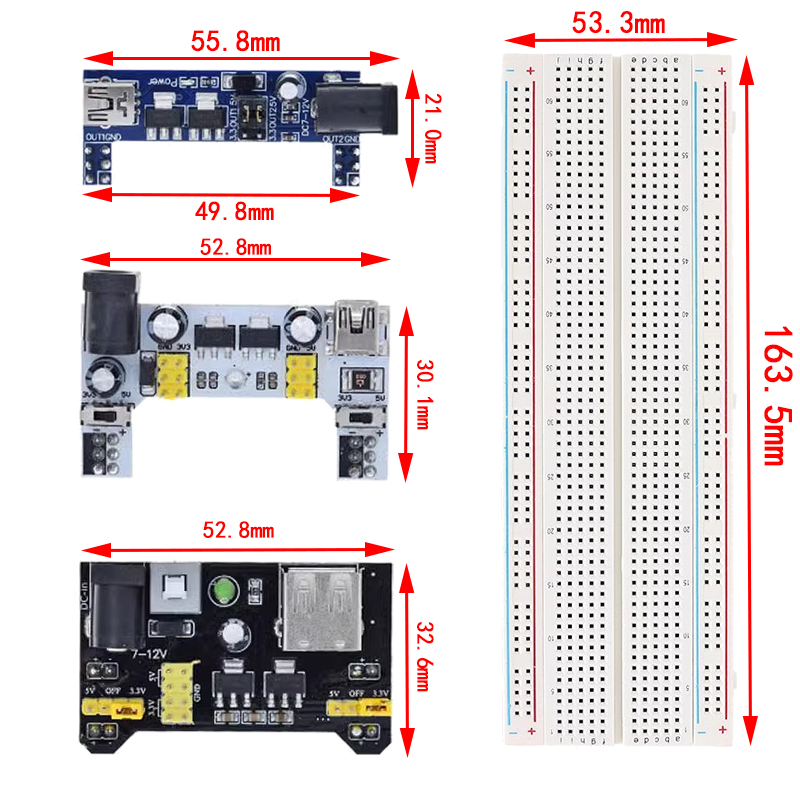 3.3V/5V MB102 Breadboard power - Breadboard Jumper Wire avaliação e preço