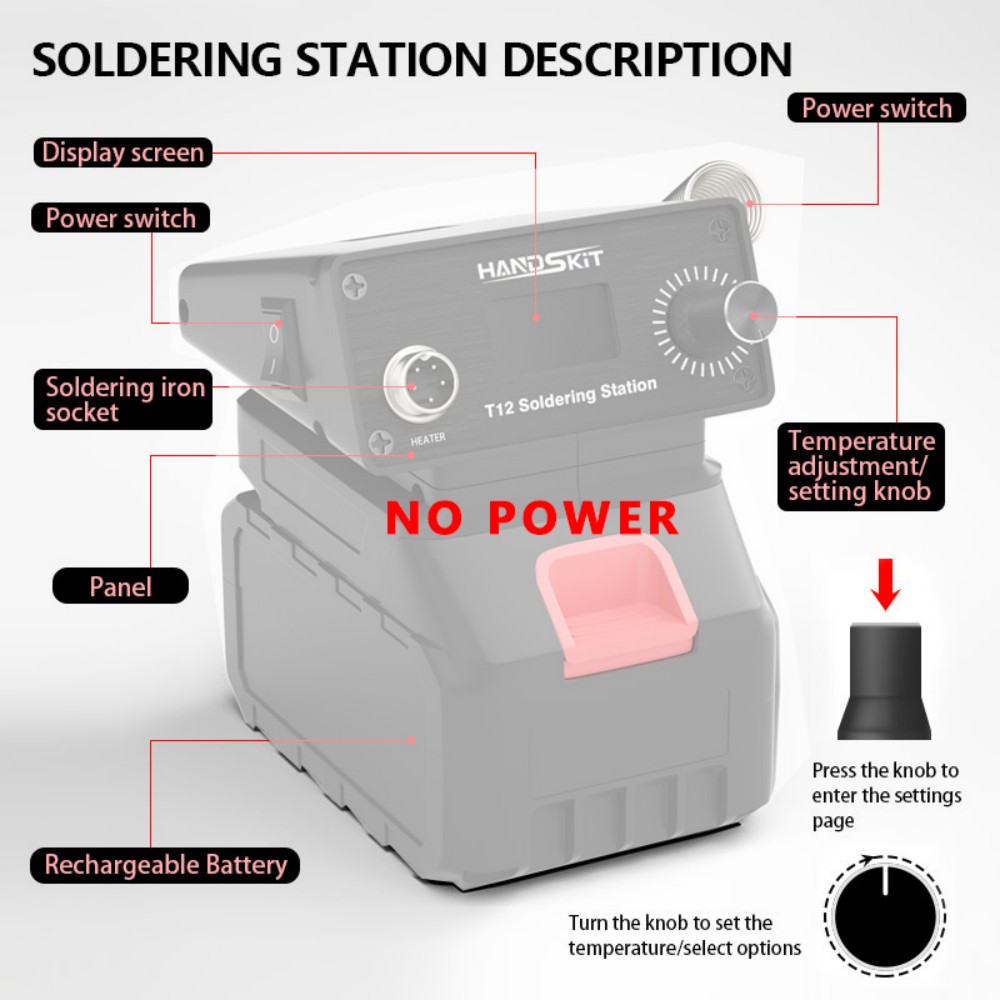 T12 Cordless Portable Solderin - Diy Soldering Station No Electronics avaliação e preço