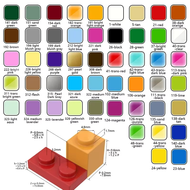 100PCS MOC 2420 Plate 2x2 Buil - Diy Electronics Ideas avaliação e preço