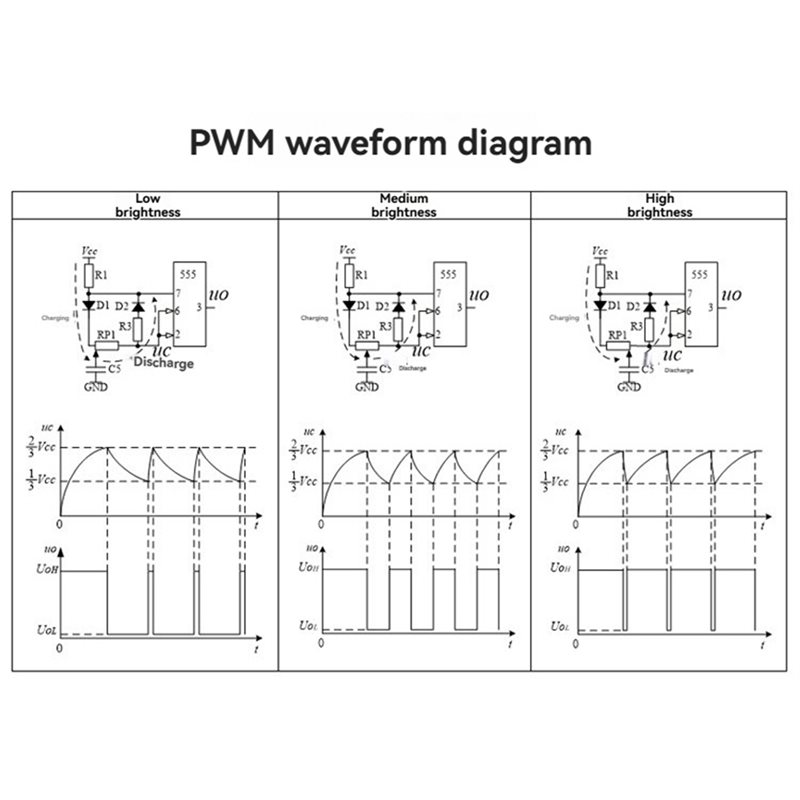 AYHF NE555 PWM Circuit LED Dim - Diy Electronics Table avaliação e preço