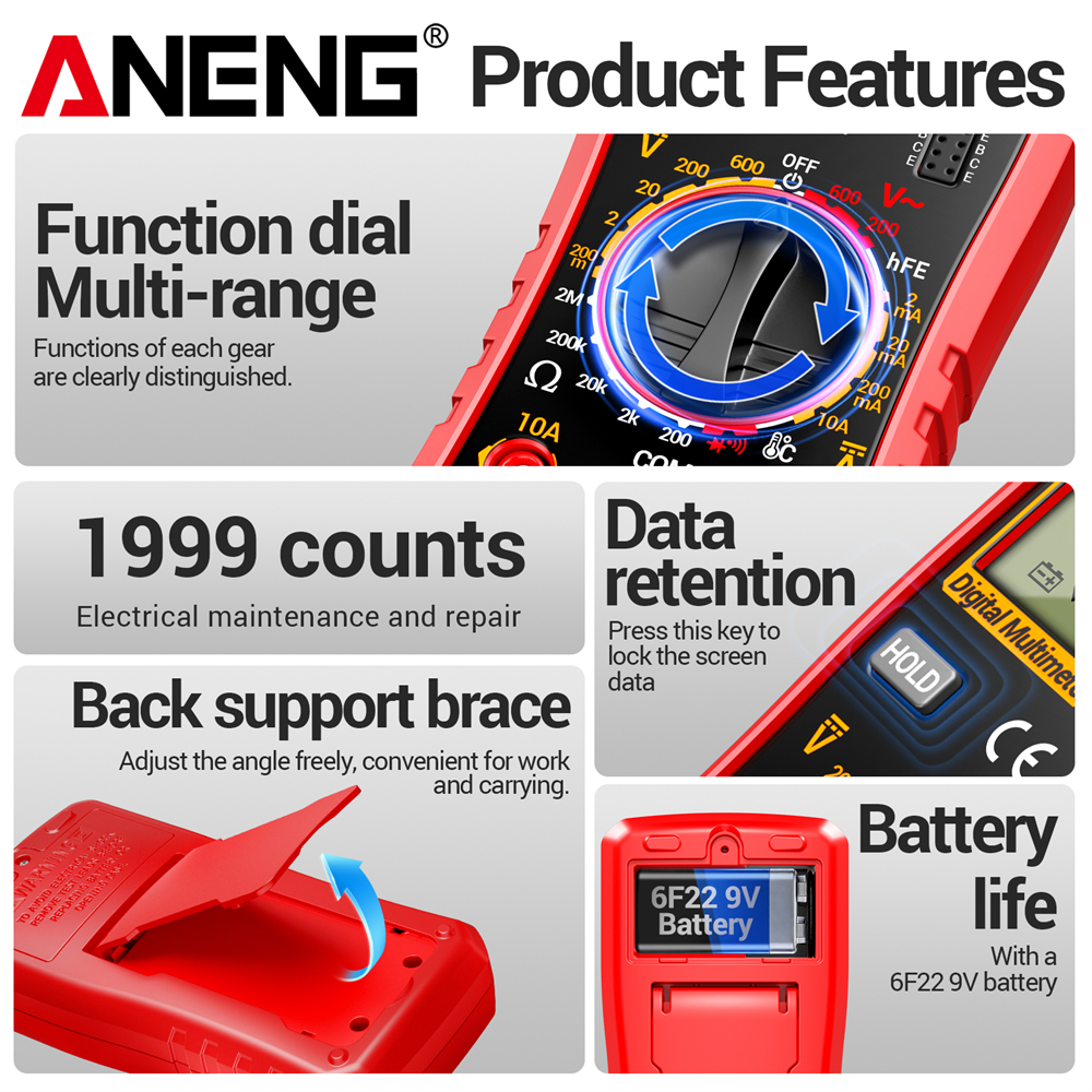 ANENG SZ853 High Precision Mul - Useful Diy Electronics avaliação e preço