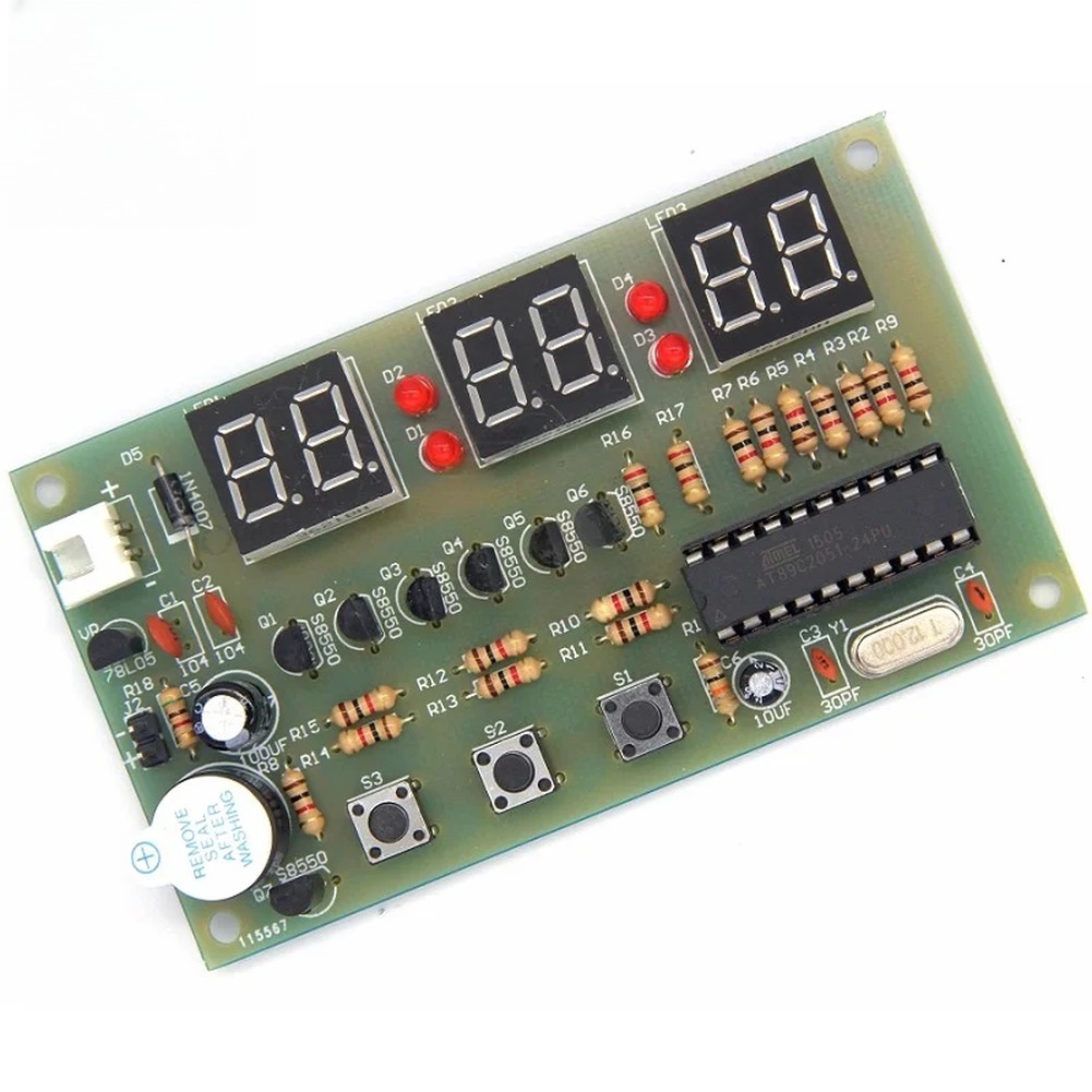 12V Digital Clock DIY Kit Alar - Useful Diy Electronics avaliação e preço