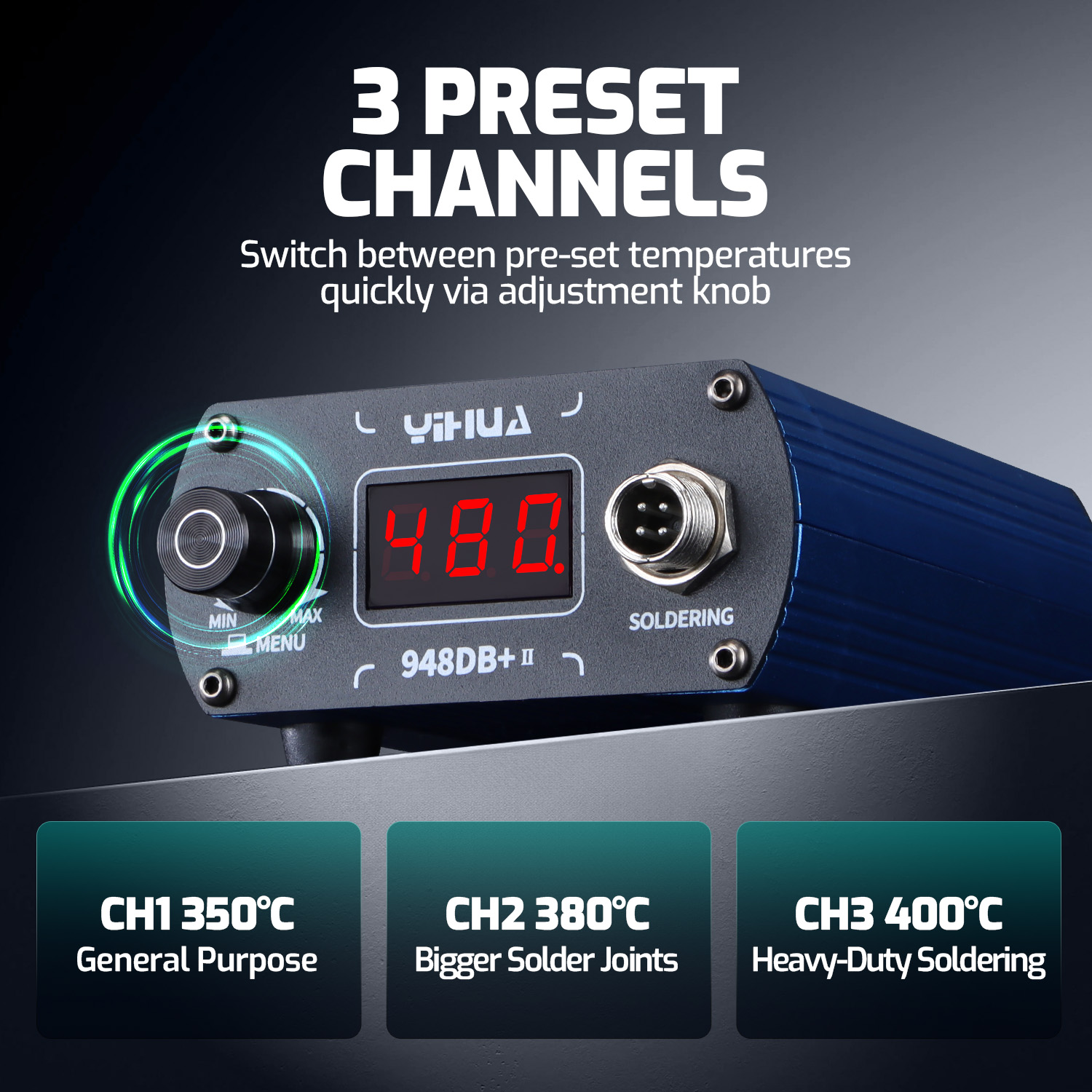 YIHUA 948DB+-II 75W Quick Heat - Diy Soldering Station No Electronics avaliação e preço