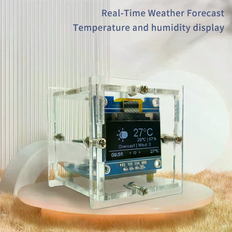 ESP8266 MINI Weather Clock WIF - Diy Soldering Station No Electronics avaliação e preço