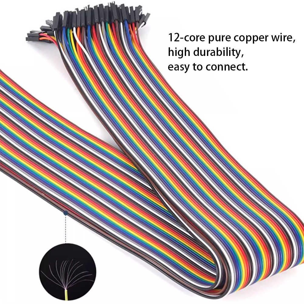 40pin Multicolored Dupont Jump - Breadboard Jumper Wire avaliação e preço