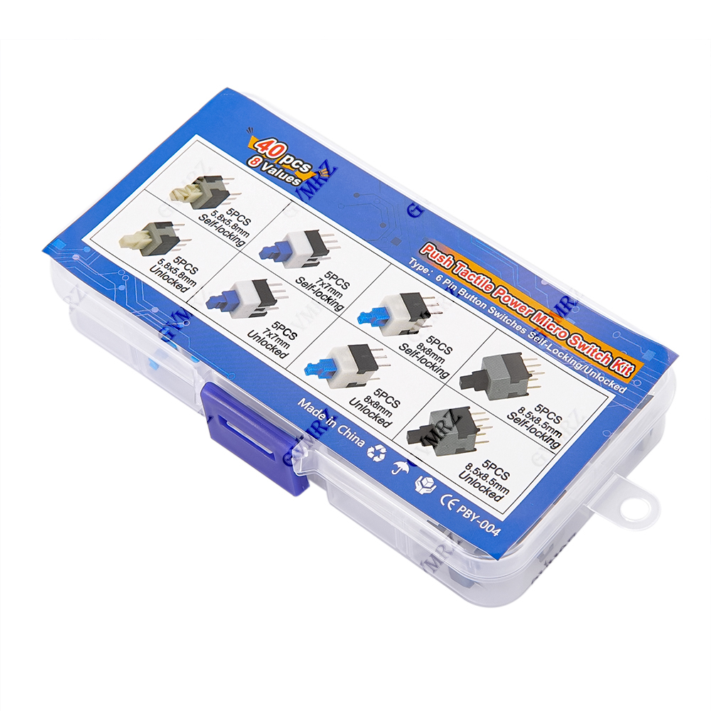 40PCS 8Values Push Tactile Mic - Learn Diy Electronics avaliação e preço
