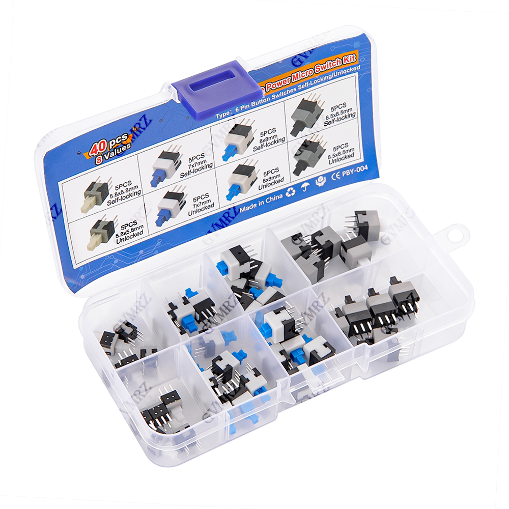 40PCS 8Values Push Tactile Mic - Learn Diy Electronics avaliação e preço