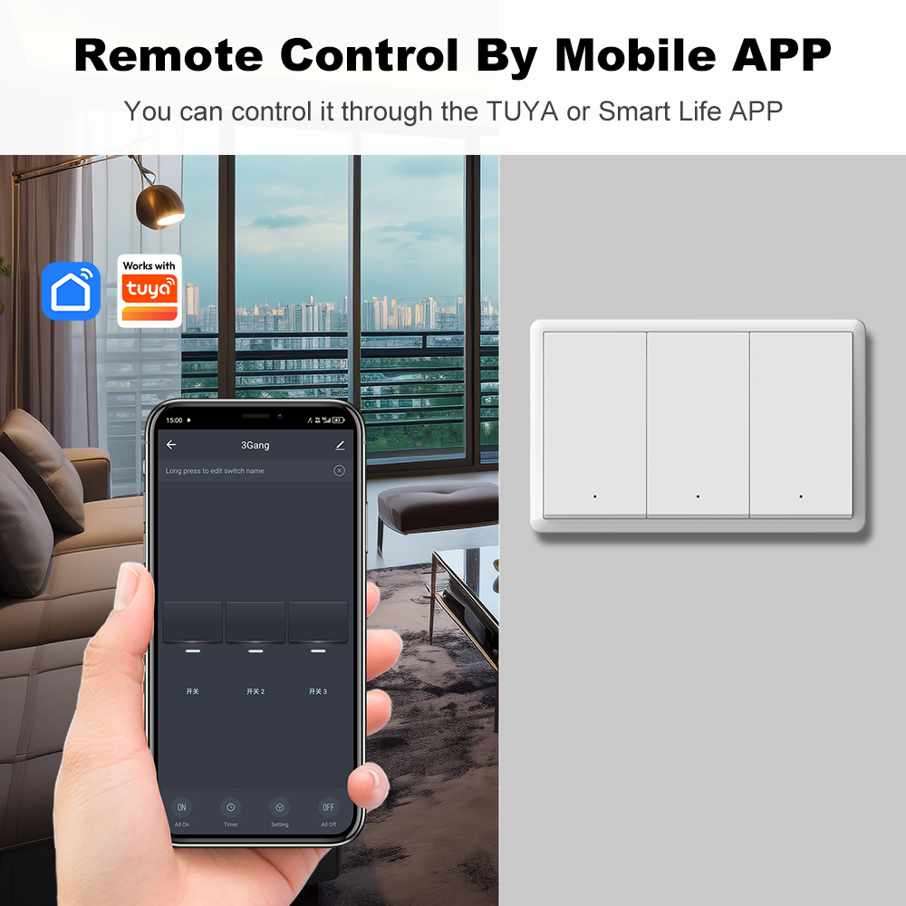 MANHOT Zigbee Smart Wall Light - Push Button Tactile avaliação e preço