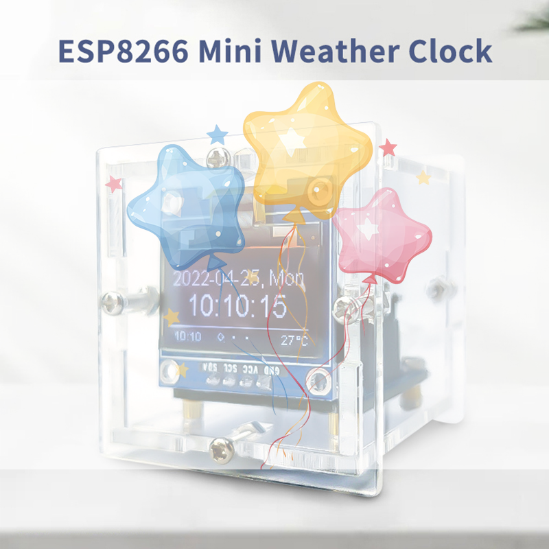 ESP8266 MINI Weather Clock WIF - Diy Soldering Station No Electronics avaliação e preço