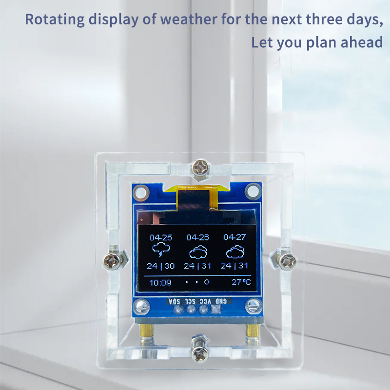 ESP8266 MINI Weather Clock WIF - Diy Soldering Station No Electronics avaliação e preço