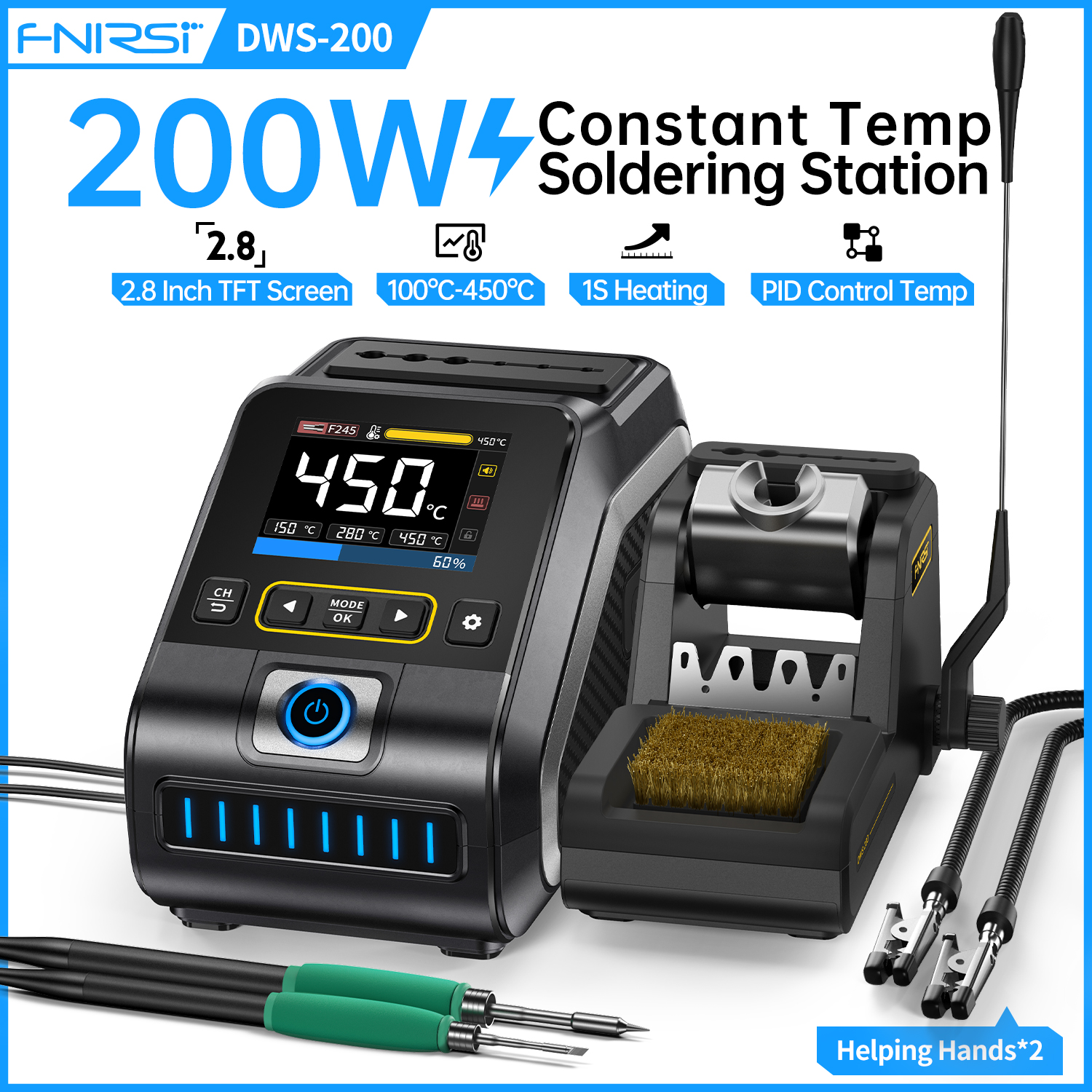 FNIRSI DWS-200 Electronics Sol - Diy Soldering Station No Electronics avaliação e preço