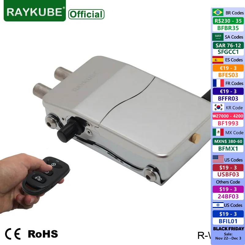 RAYKUBE Electronic Door Lock K - R/Diy Electronics avaliação e preço