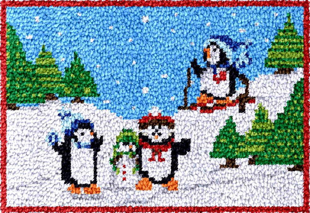 penguins Latch Hook Rug Kits w - Hobby Diy Electronics Kit avaliação e preço