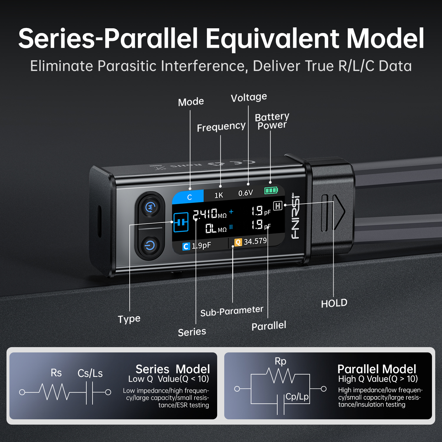 FNIRSI LCR-ST2 Digital LCR Met - R/Diy Electronics avaliação e preço