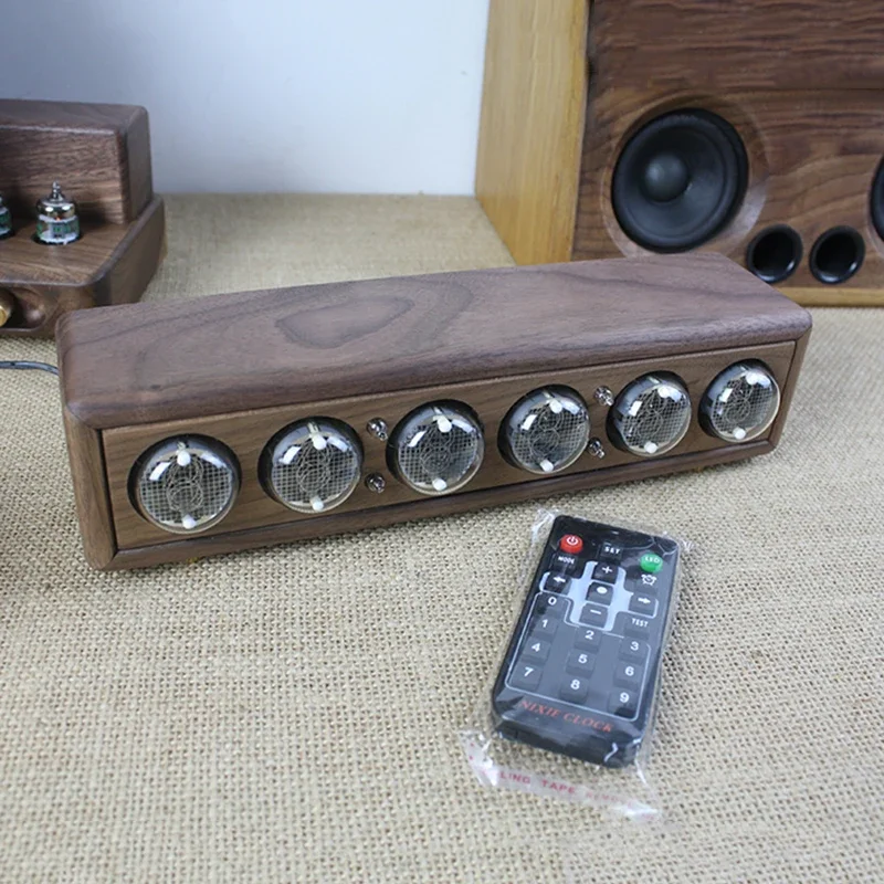 Luxury Wood Nixie Tube Clock D - Diy Electronics Table avaliação e preço