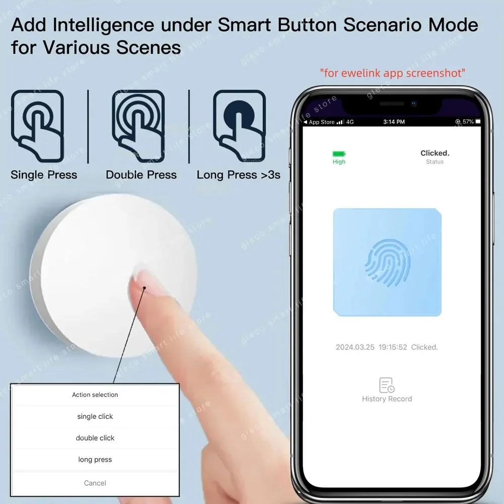 Zigbee Scene Button Push Switc - Push Button Tactile avaliação e preço