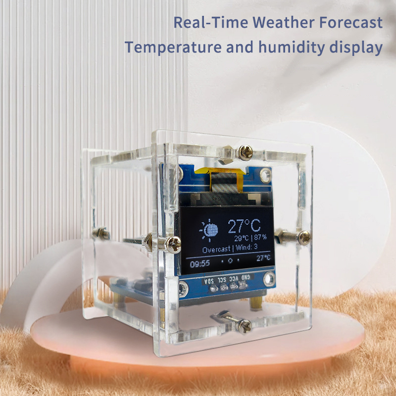 ESP8266 MINI Weather Clock WIF - Diy Soldering Station No Electronics avaliação e preço