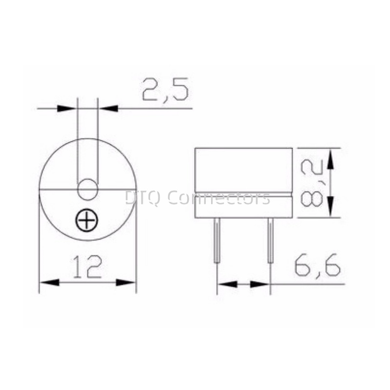 Passive Buzzer AC 12MMx8.5MM 1 - Useful Diy Electronics avaliação e preço