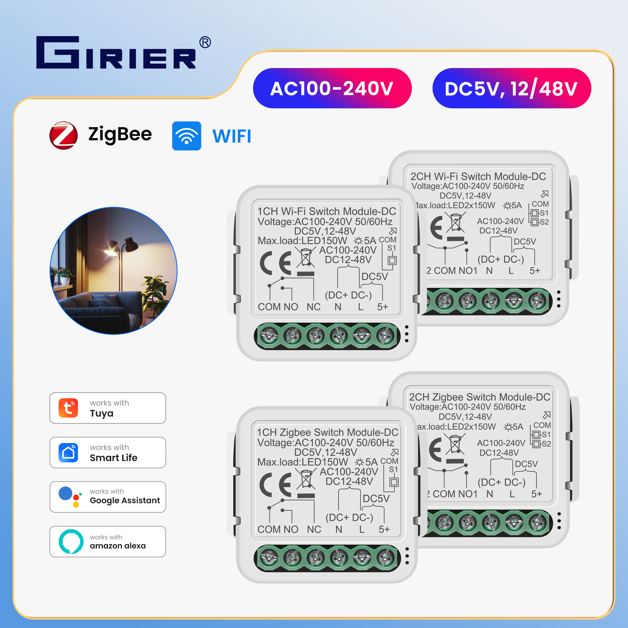 GIRIER Tuya WiFi Smart Switch  - Diy Electronic Modules avaliação e preço