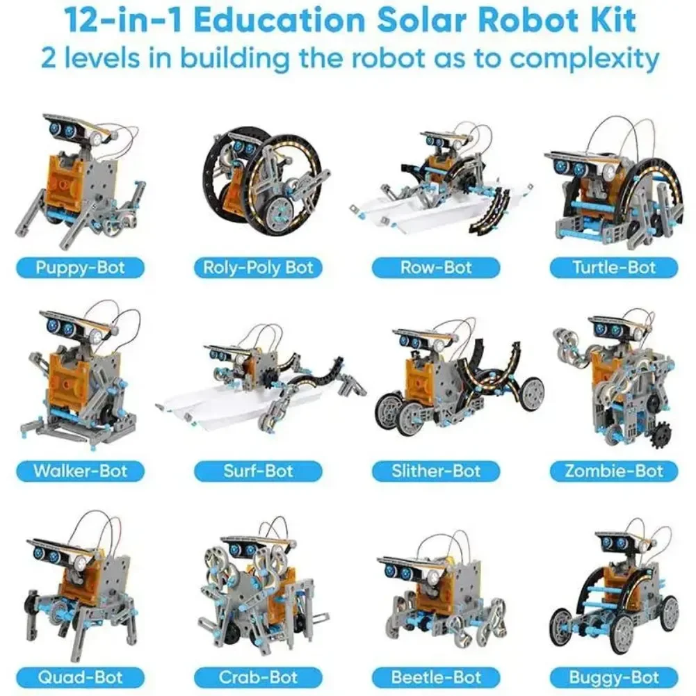 13 in 1 Solar Powered Robot Sc - Learn Diy Electronics avaliação e preço