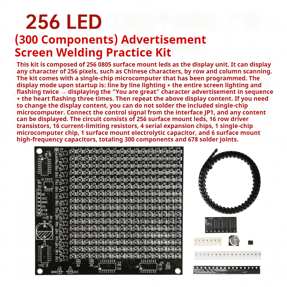 64/256 LED SMD Dot Matrix Adve - Diy Electronics Kits avaliação e preço